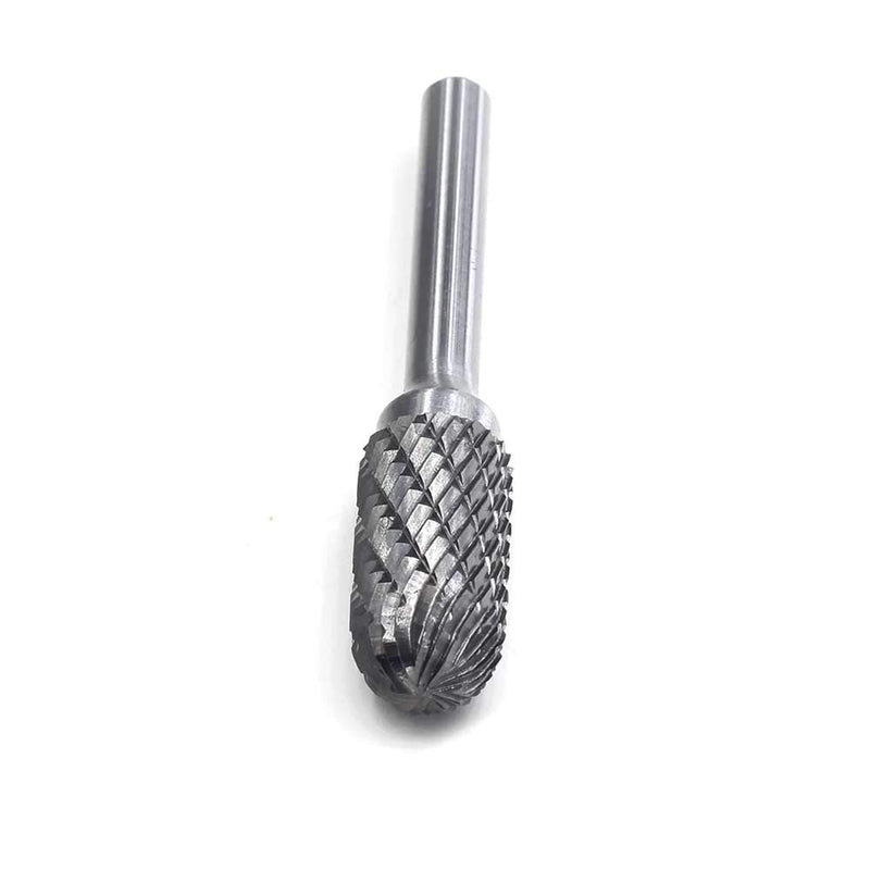 YUFUTOL SC-5 Tungsten Carbide Burr Cylinder Shape with Radius End Double Cut Rotary Burr File(1/2" Cutter Dia X 1"Cutter Length) with 1/4'' shank, 1pcs - NewNest Australia