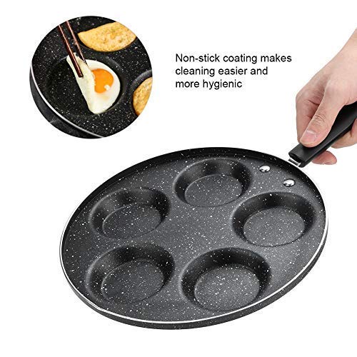 Nonstick Frying Pan 5 Egg Pans Multifunction Kitchen Cooking Pan,Omelette Pan, Pancake Pan, Plett Pan,Swedish Pan for Breakfast English Muffin Sandwich Sunny Side Up Egg and Sausage Patties - NewNest Australia