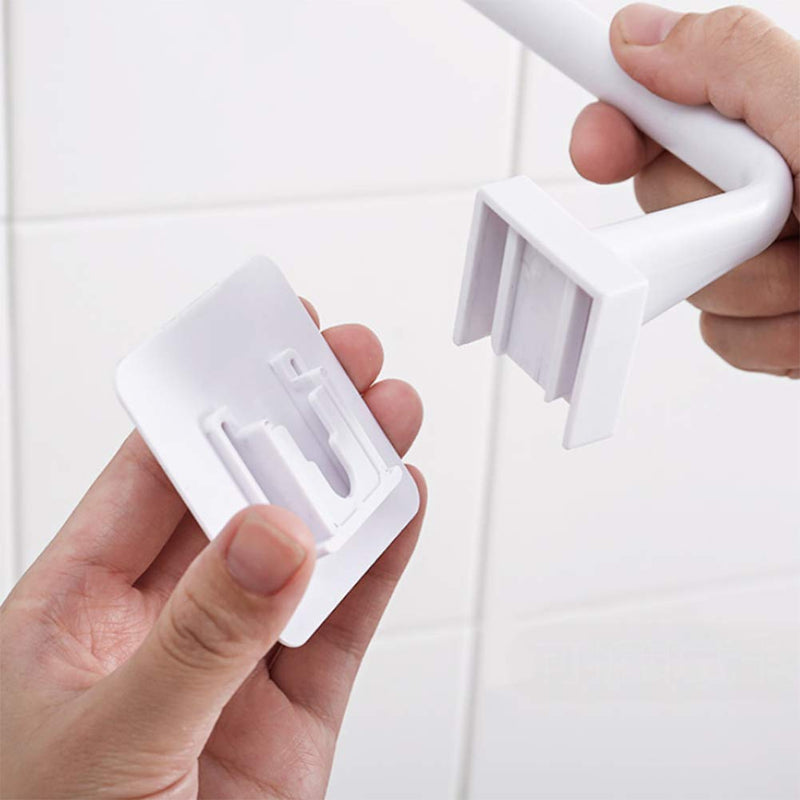 Liitrton Self Adhesive Towel Bar No Drill Hand Towel Hanger for Bathroom and Kitchen Towel Storage Self (S, White) Small - NewNest Australia