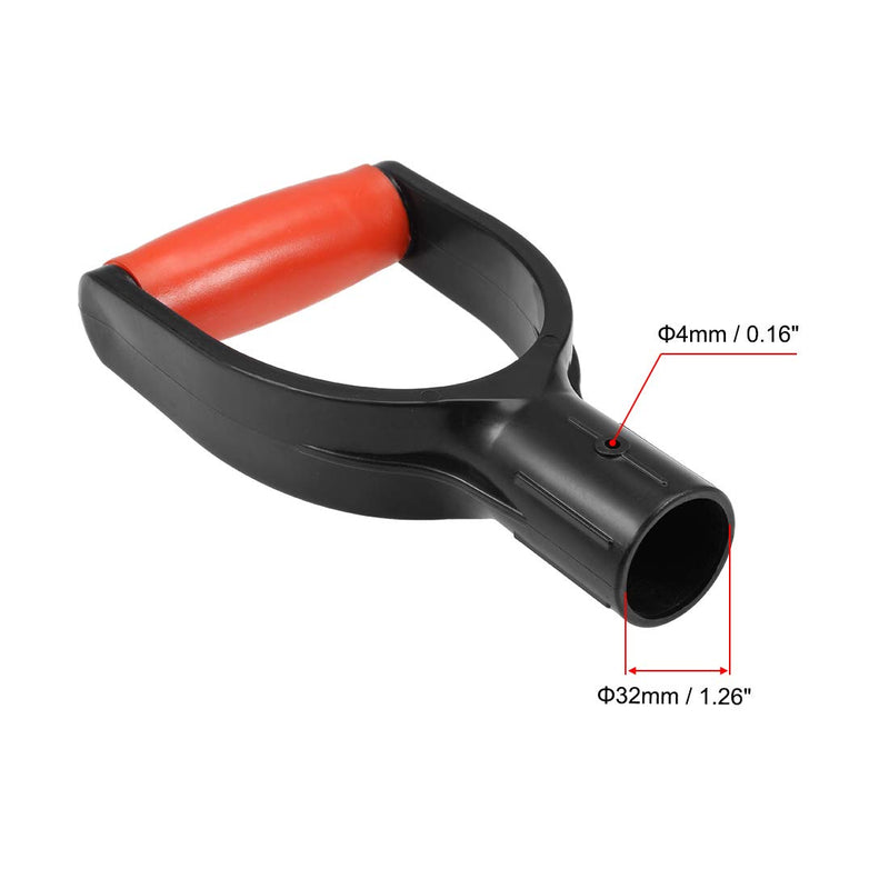 uxcell Shovel D Grip Handle, 32mm Inner Diameter PVC for Digging Raking Tool Red Grip - NewNest Australia