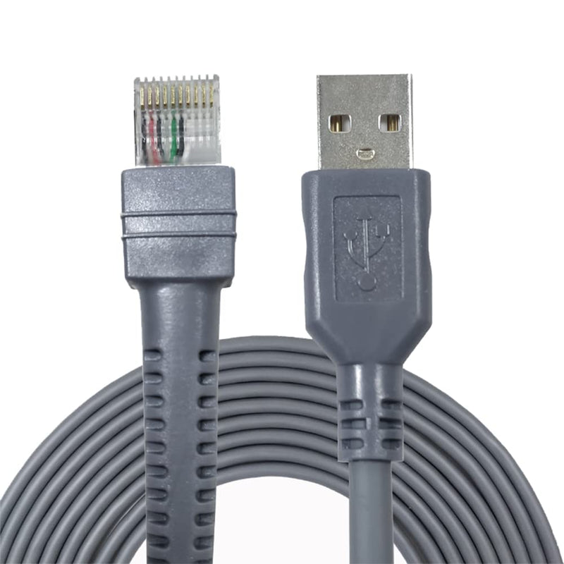 Barcode Scanner USB Cable LS2208/A LI2208 LS4278 STB4278 LI4278 USB to RJ45 Compatible for Motorola Symbol Zebra (2M / 6FT Flatted USB Port) 2M / 6FT Flatted USB Port - NewNest Australia