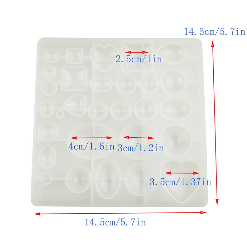 Jewelry Casting Molds,Gem Jewelry Silicone Casting Mold, for Resin Epoxy DIY Crafting, Earring, Pendant, Studs Jewelry Making (Small) Small - NewNest Australia