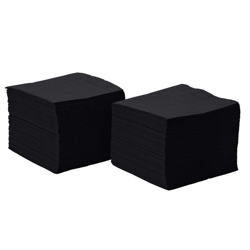 Perfectware - 2 Ply Black-200ct Perfect Stix 2 Ply Beverage Black Napkin-200 Paper Cocktail Beverage Napkin Black, 9.5" x 9.5" (Pack of 200) 200ct - NewNest Australia