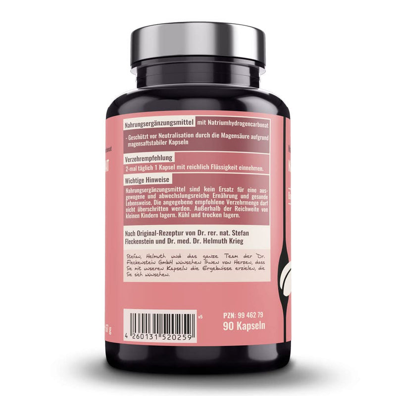Dr. Fleckenstein sodium hydrogen carbonate capsules stable in gastric juice - NewNest Australia