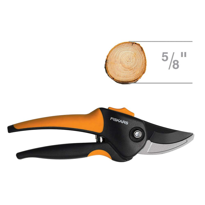 Fiskars Softgrip Bypass Pruner Black/Orange - NewNest Australia