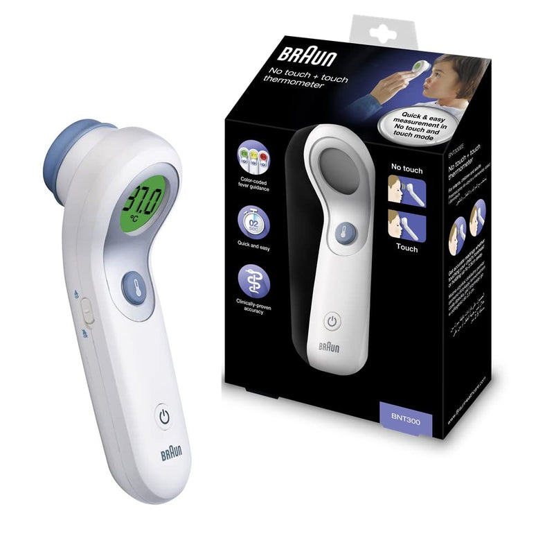 Braun Healthcare No Touch + Forehead Thermometer, BNT300 & Braun Pulse Oximeter 1 (Oxygen Saturation, Blood Oxygen Levels, Clinically Accurate, Certified Medical Device) YK-81CEU - NewNest Australia