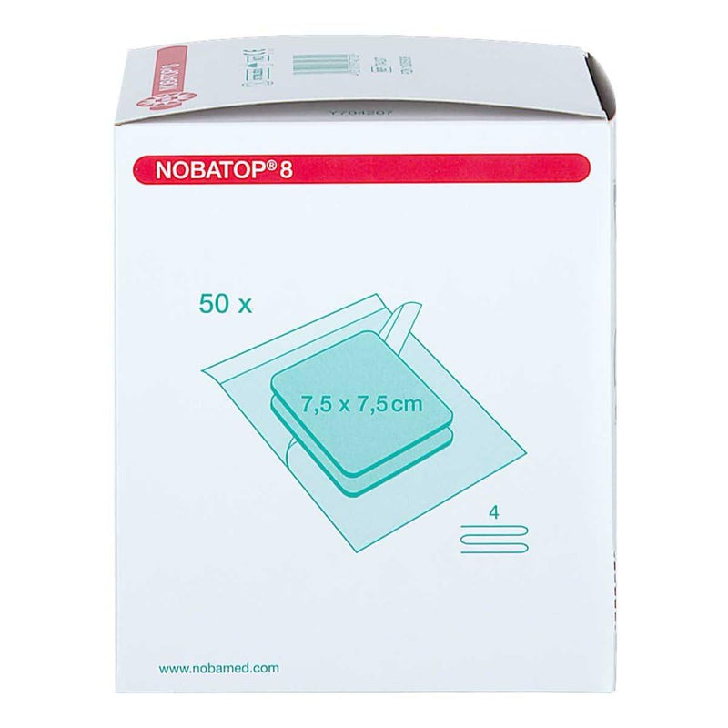Nobatop 8 compresses 7.5x7.5 cm sterile 50X2 pcs - NewNest Australia