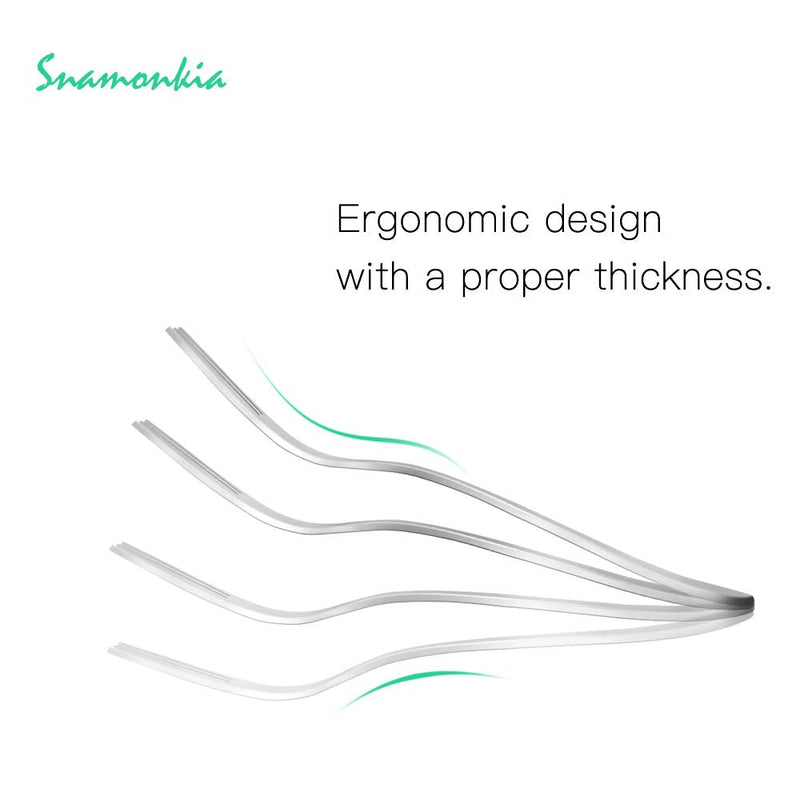 Snamonkia Appetizer Small Forks Set of 12, 5.4 Inches, Dessert Forks Stainless Steel, 3-Tine Portable Cocktail Salad Fruit Forks for Party Travel 5.4 inch Set of 12 - NewNest Australia