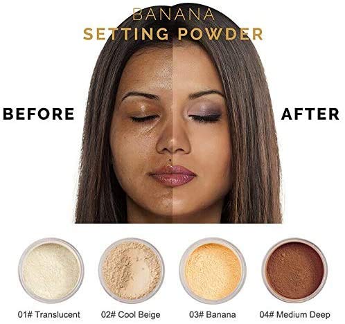 Aquapurity - PHOERA Translucent Makeup Setting Matte Face Powder + Puff Long Lasting Lightweight Foundation Make Up Fixer Beauty Blender Highlighter Palette Flash Photography (101-Translucent) 101 - Translucent - NewNest Australia