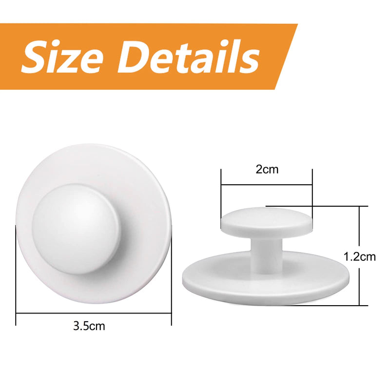 MOROBOR Self-Adhesive Handles,20pcs Plastic Round Drawer Knobs Instant Cabinet Handle Stick-on Handles Cupboard Knobs Without Drill Handle for Kitchen Bathroom Mirror Doors(White) White - NewNest Australia