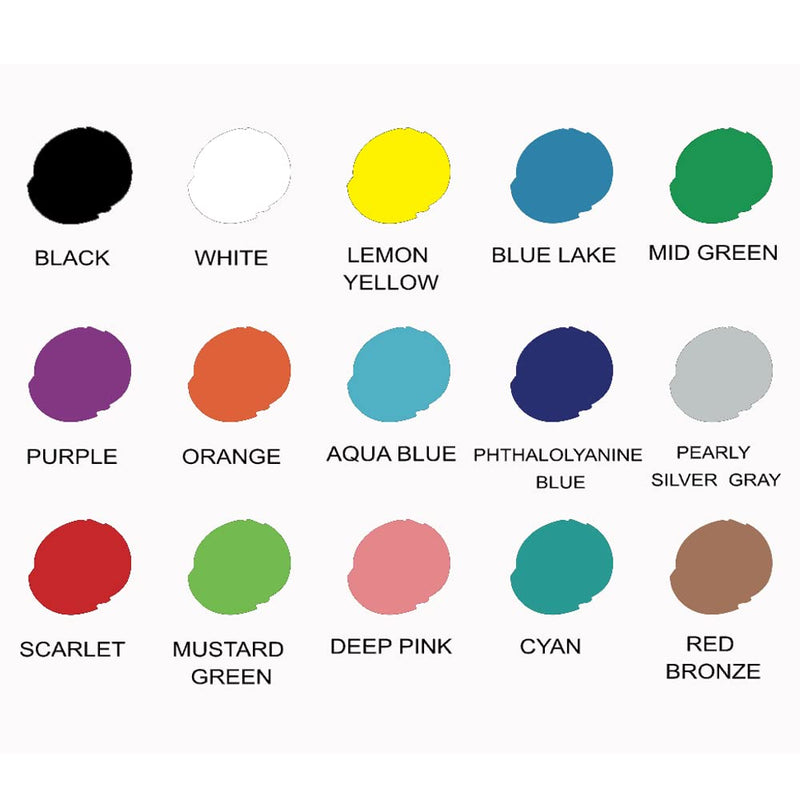 T TOGUSH Acrylic Airbrush Paint Set of 15 Colors 30 ml/1.07-oz, Water Based, Non-Toxic Matte Finish, Craft Paint for Artist Hobby, Paper & Canvas, Glass, Wood, Fabrics,DIY Painting for Kids - NewNest Australia