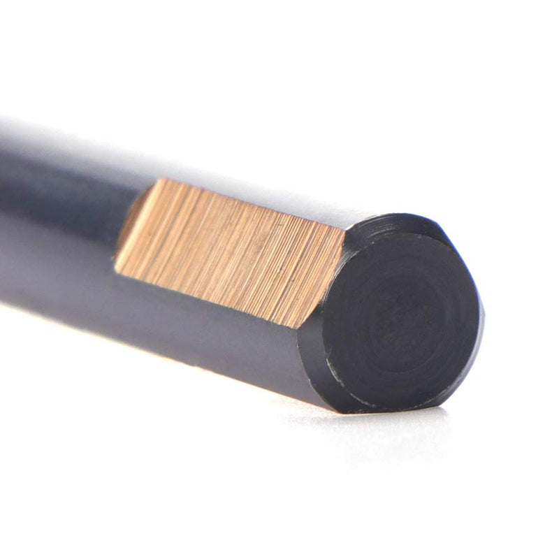 12 PCS,3/16", HSS Black and Gold Coated Twist Drill Bits, Metal drill, ideal for drilling on mild steel, copper, Aluminum, Zinc alloy etc. Pack in Plastic Bag - NewNest Australia