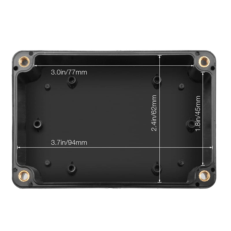 PINFOX 2 Pack Black Waterproof Plastic Project Box ABS IP65 Electronic Junction Box Enclosure 3.94 x 2.68 x 1.97 inch (100 x 68 x 50 mm) 3.94"x2.68"x1.97" (2 PCS) - NewNest Australia