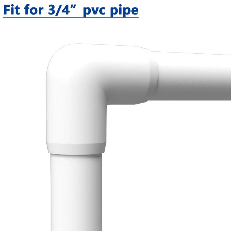 letsFix PVC Elbow Fittings 3/4", Tee/Cross/45 Degree Elbow/90 Degree Elbow for SCH40 3/4" PVC Pipe - Build Heavy Duty PVC Furniture, Plumbing Projects Available, White [Pack of 10] 90Degree - NewNest Australia