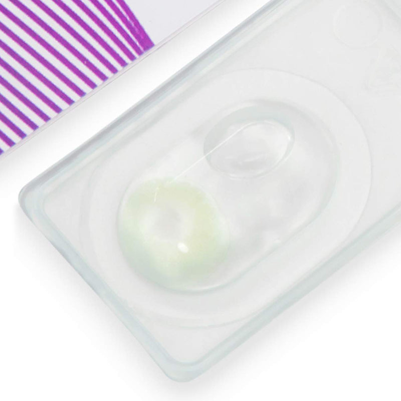 Glamlens Silicone Comfort Contact Lenses Very Strong Opaque And Natural Green Colored "Rose Green" + Container - 1 Pair (2 Pieces) - Dia 14.00 - Without Strength 0.00 Dioptres - NewNest Australia