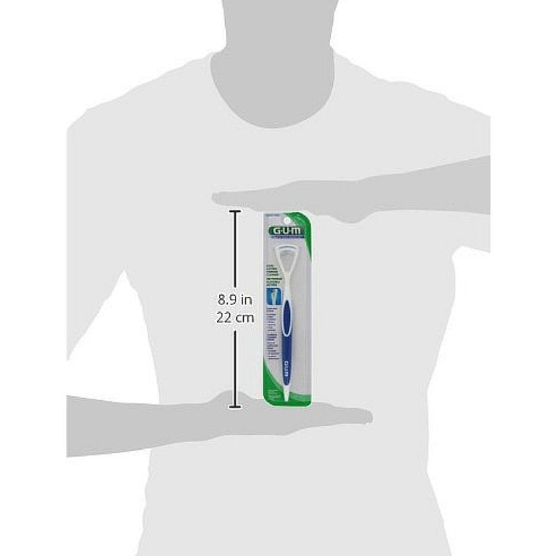 GUM - 760RB Dual Action Tongue Cleaner Brush and Scraper (Colors May Vary) 1 Tongue Cleaner - NewNest Australia