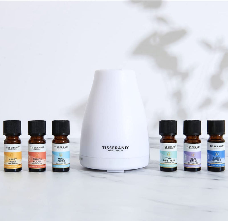 Tisserand Aromatherapy - Total De-Stress - Aromatherapy Diffuser Oil - with Geranium, Nutmeg and Orange - 100% Natural Pure Essential Oils - 9ml - NewNest Australia