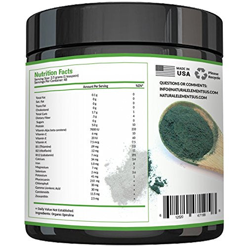 Premium USDA Organic Spirulina Powder - Organic Spirulina of Blue Green Algae from California & Hawaii – 100% Vegetarian & Vegan, Non-GMO, Non-Irradiated – The Best Green Superfood for Smoothies! - NewNest Australia