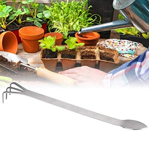 Mumusuki 2 in 1 Stainless Steel Bonsai Gardening Tool Root Rake and Spatula Patio Lawn Garden - NewNest Australia