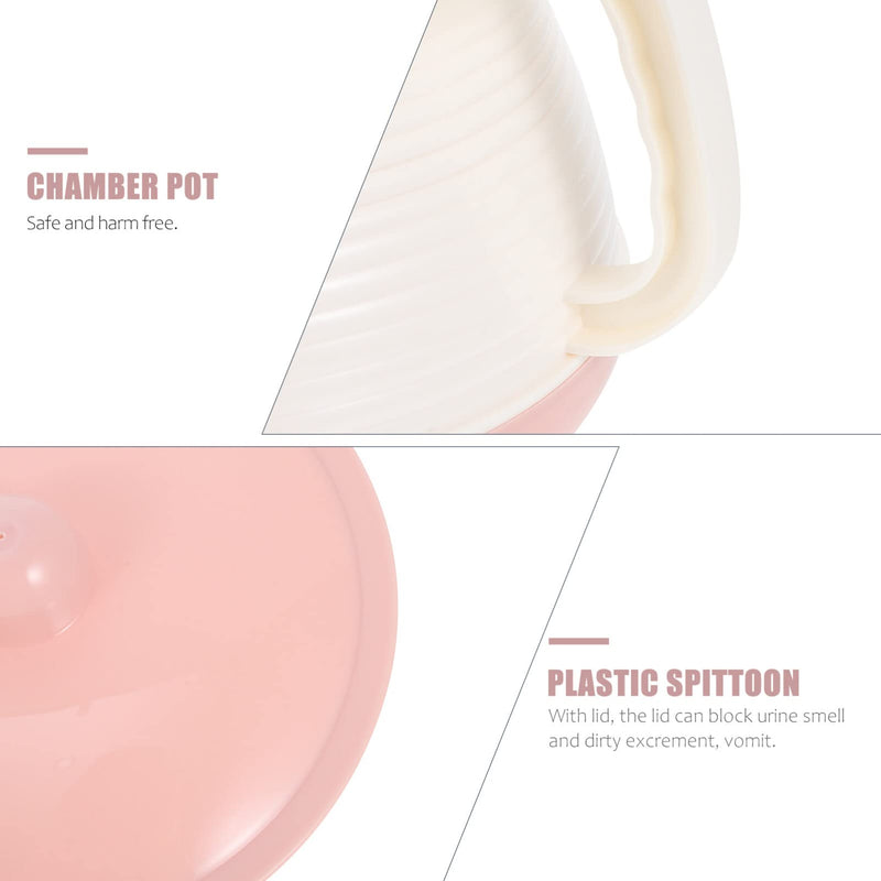 Chamber Pot Potty Urinals Bedpan: Urine Pot with Lid Bedroom Urinal Pee Pot Bucket Bedside Potties Portable Toilet for Adult Elderly Pregnant Children Home Camping Car Travel Pink - NewNest Australia