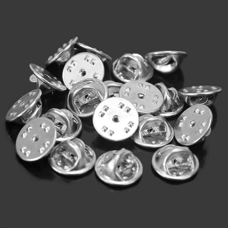 Lapel Pin Backs, 50PCS Pin Backs for Brooch Tie Hat Badge Insignia, Brass Pin Backings, Nickel Color - NewNest Australia