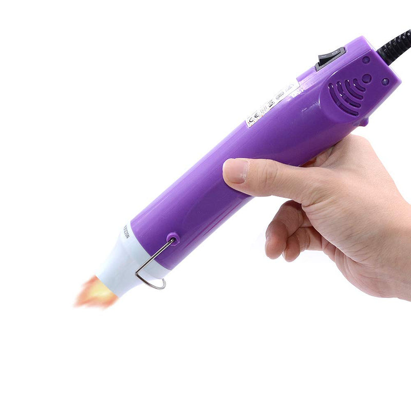 New Heat Gun,mofa Hot Air Gun Tools Shrink Gun with Stand For DIY Embossing And Drying Paint Multi-Purpose Electric Heating Nozzle Heat Gun For Epoxy Resin300W 110V (Purple,White) Purple,White - NewNest Australia