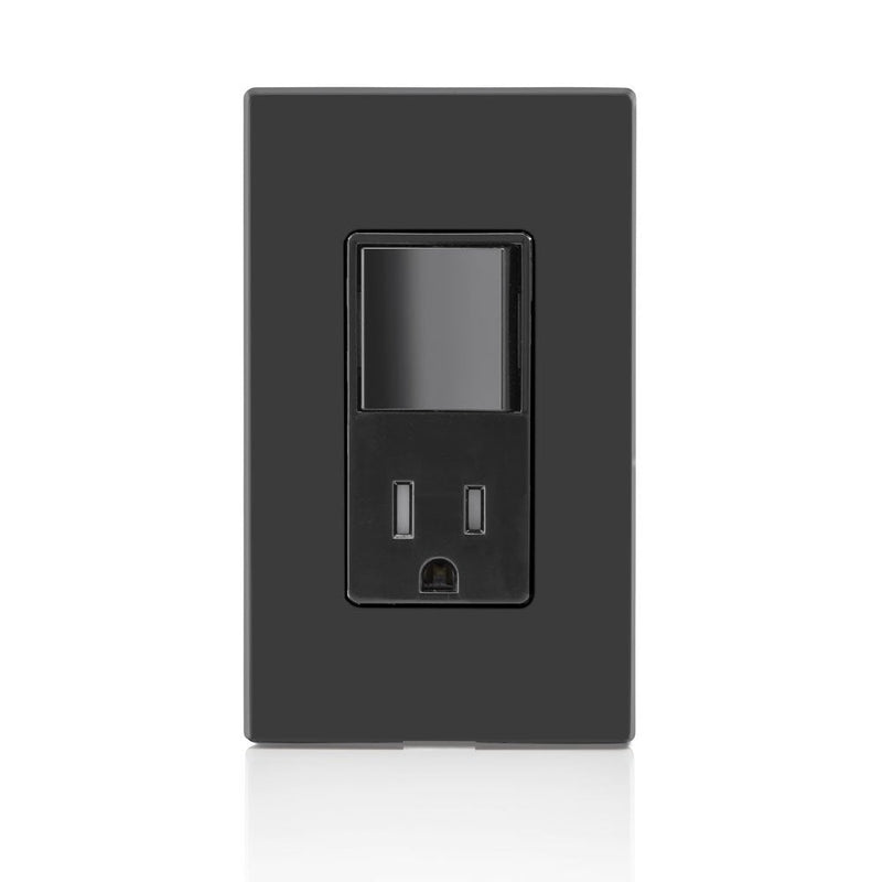 Leviton T5625-E Decora Combination Switch and Tamper-Resistant Receptacle, Black Image - NewNest Australia