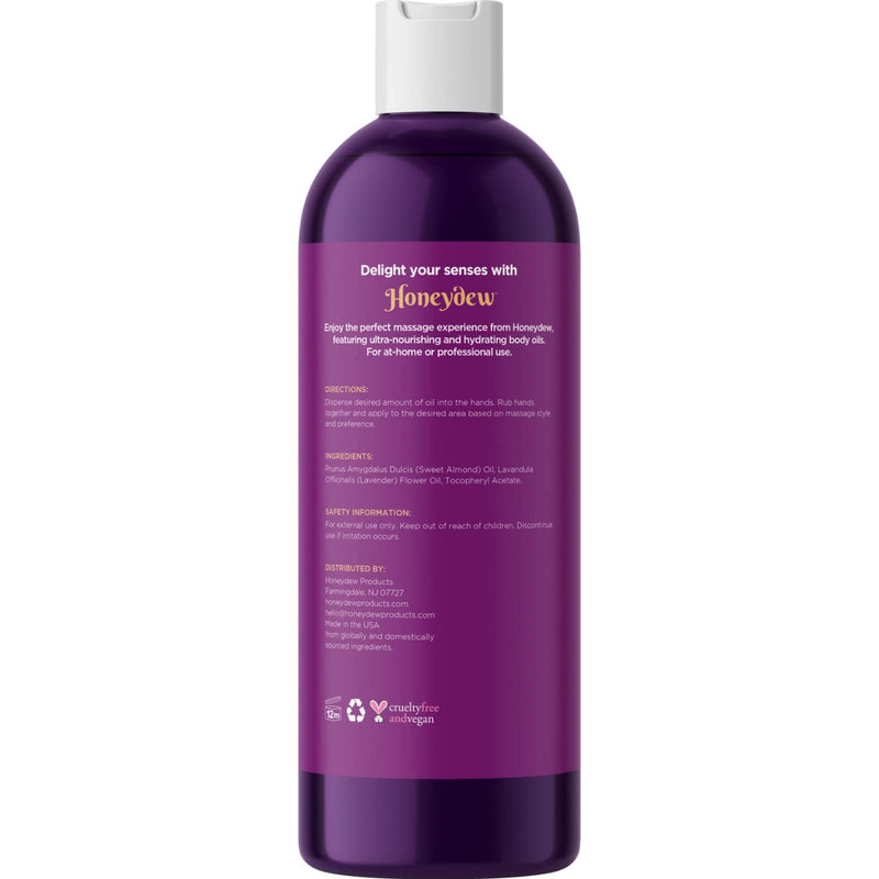 Lavender Sensual Massage Oil for Couples - Relaxing Couples Massage Oil with Sweet Almond Oil and Lavender Essential Oil - Highly Absorbent Non Greasy and High Glide Body Oil for Men and Women - NewNest Australia