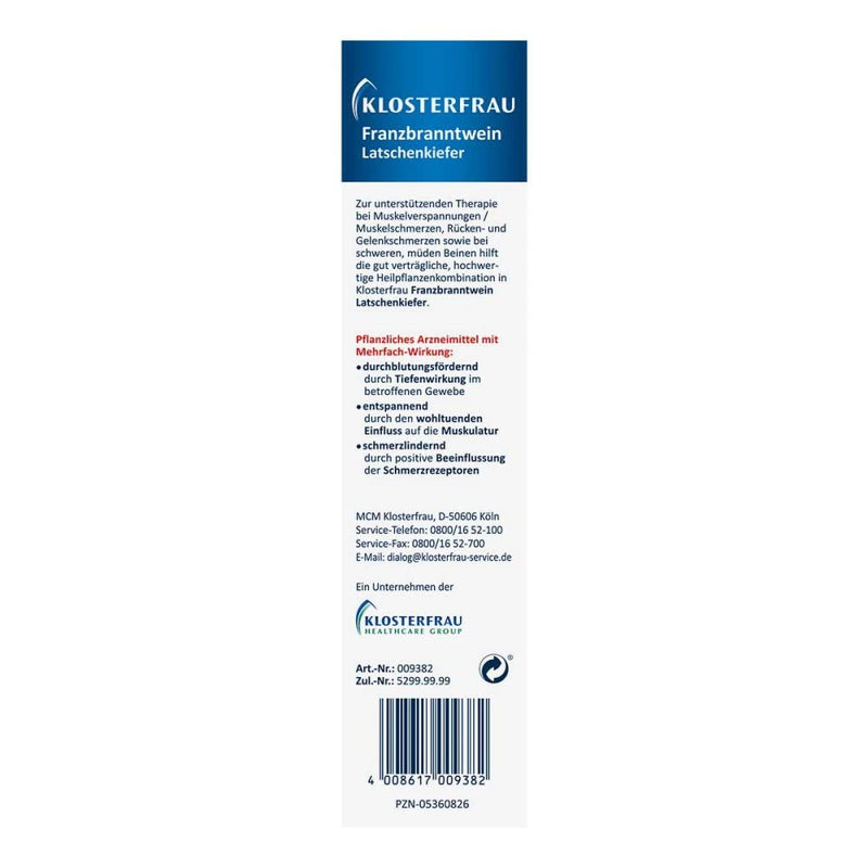 Klosterfrau Rubbing Alcohol Mountain Pine | Dosing Bottle 400 Ml | Relieves Pain, Promotes Blood Circulation, Relaxes Muscles | For Muscle And Joint Pain & Blunt Injuries - NewNest Australia