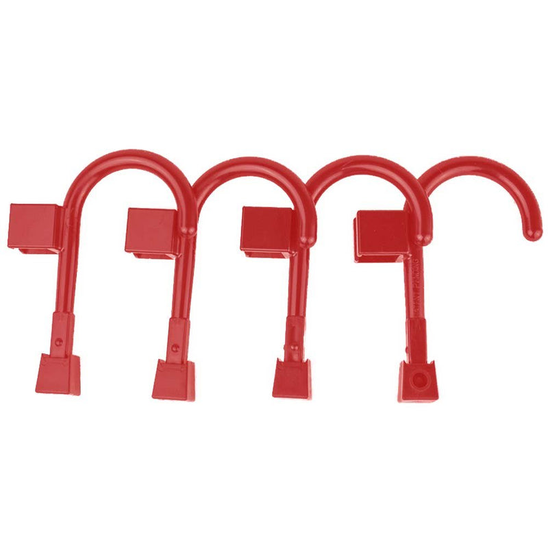 NewNest Australia - Global Door Controls Wall Hanger and 4 Universal Hooks in Chili Pepper Red 