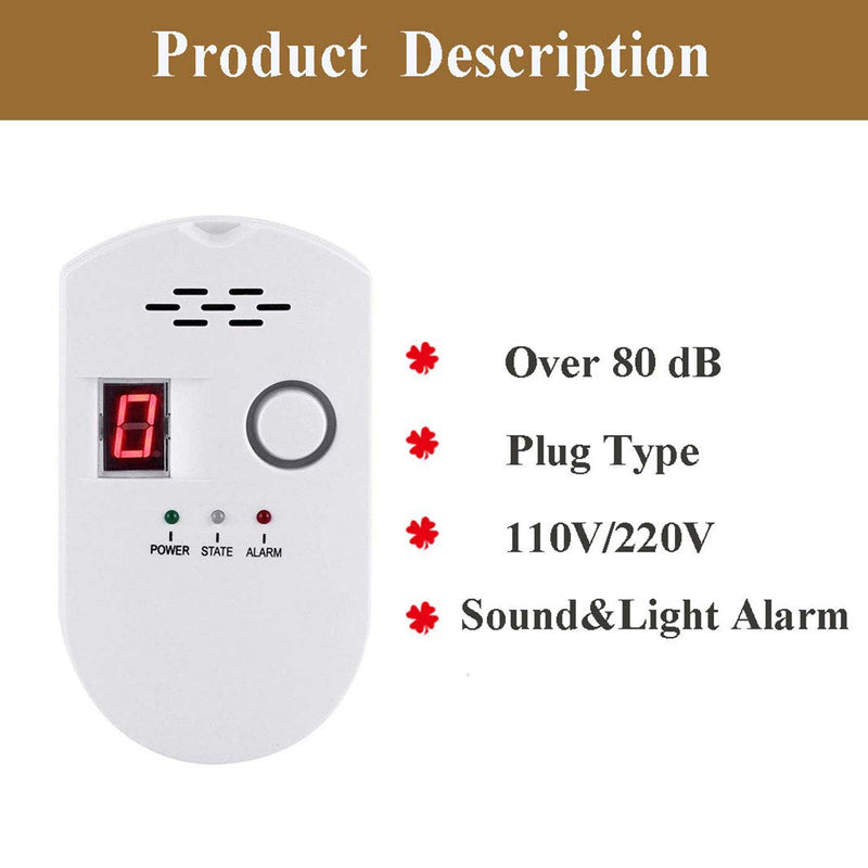 Natural Gas Detector, Propane Detectors for Home,Natural Gas Propane Leak Alarm for Home Kitchen, High Sensitivity Natural Gas Propane Leak Detection White - NewNest Australia
