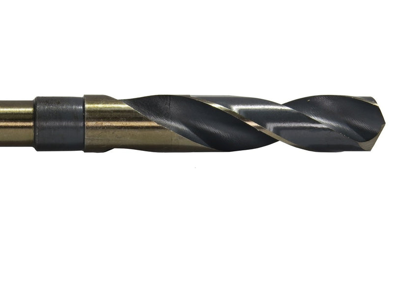 Drill America - KFDRSD9/16 9/16" Reduced Shank High Speed Steel Black & Gold KFD Drill Bit with 1/2" Shank, KFD Series 9/16" - NewNest Australia