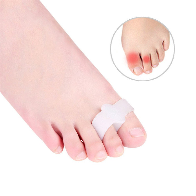 Xwanli 4 Silicone Soft Gel Toe Separators For Hallux Valgus Therapy, Prevention Of Pain And Relaxation Of Feet, Two Toes, Bunion Protection, For Women, Men & Children - NewNest Australia