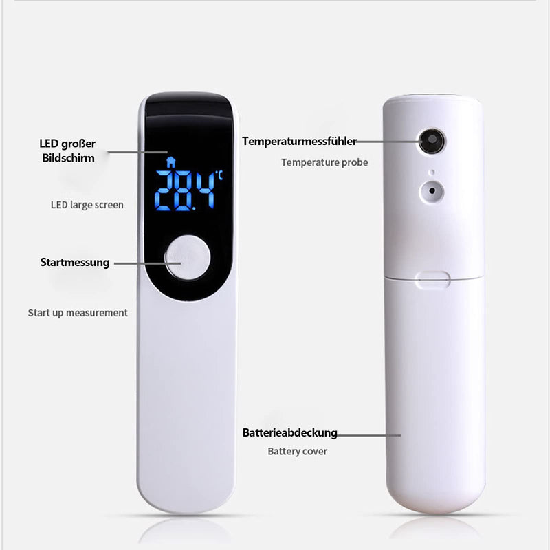 Gerui New Non-Contact Forehead Thermometer Is A Precise Digital Infrared Thermometer With Memory Function For Infants And Adults.Black And White Classic Style (Black) - NewNest Australia