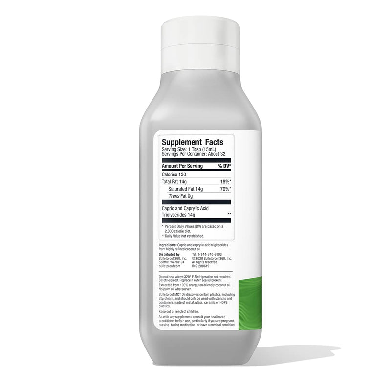 XCT MCT Oil Made with C10 and C8 MCT Oil, Flavorless, 14g MCTs, 16 Fl Oz Bulletproof Keto Supplement for Sustained Energy, Appetite Control, Mental & Physical Energy, Non-GMO, Vegan & Cruelty Free 16 Fl Oz (Pack of 1) - NewNest Australia