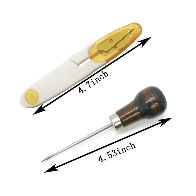 Bookbinding Tools, 16 Pieces Starter Tools Set Bone Folder Paper Creaser, Large-Eye Needles, Awl, Waxed Thread for DIY Bookbinding Crafts and Sewing Supplies - NewNest Australia
