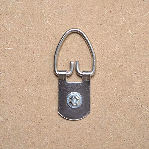 100 Pack D-Ring Picture Hangers with Screws for Hanging Clock Paintings Artwork Picture Frame Hook Photo Mirrors - Pro Quality Single Hole D-Rings - NewNest Australia