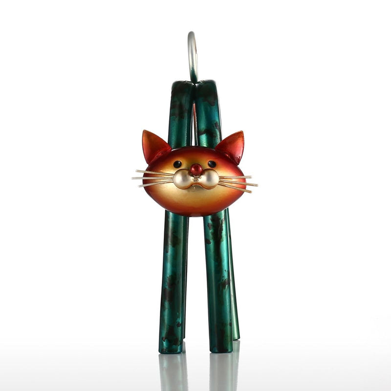 NewNest Australia - Tooarts Spring Little Cat Metal Modern Sculpture Home Decoration Ornament Gift 