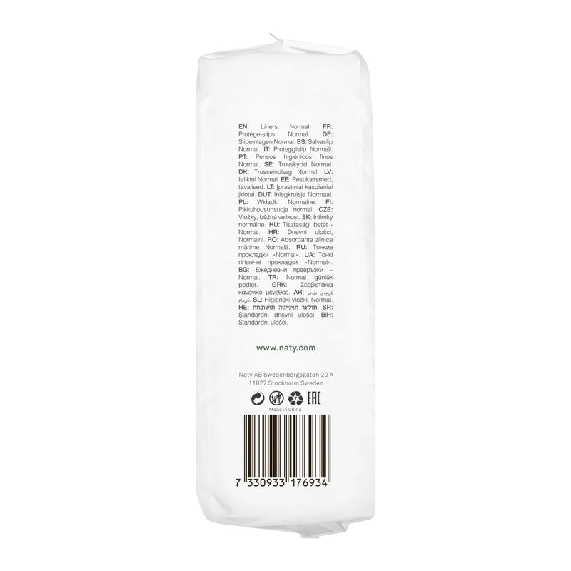 Eco by Naty Panty Liners Normal for Women – Liners for daily use, Eco-Friendly Women’s Thin Discreet Panty Liners with Organic Cotton to keep you fresh (32 Count) 32 Count (Pack of 1) - NewNest Australia