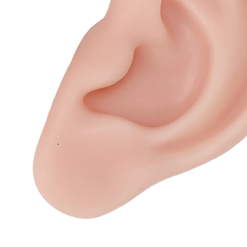 Fake Ear Model, Easy To Wear, Reusable Simulation, Realistic Practical Experience, Soft Human Silicone Ear, Widely Used For Ear Piercing (Medium Flesh Color) - NewNest Australia