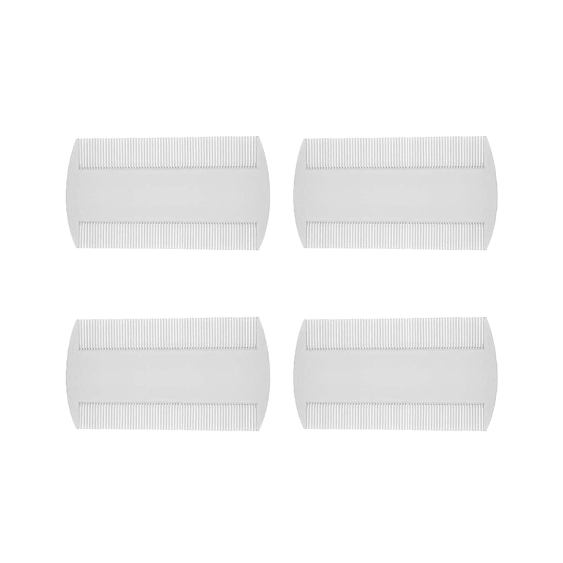4 Piece Nit Combs Double-Sided Detection And Removes Head From All Types Of Hair White Nit Comb For Kids Adults And Pets - NewNest Australia