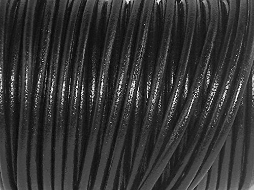 cords craft Round Leather Cord, Genuine Leather Cord String for Jewelry DIY Crafts, Beading Black 1mm - NewNest Australia