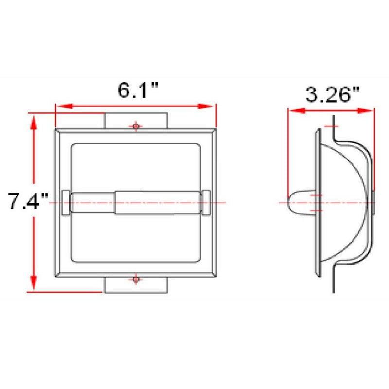 Design House 533125 Millbridge Bath Accessories, Recessed Toilet Paper Holder, Polished Chrome - NewNest Australia