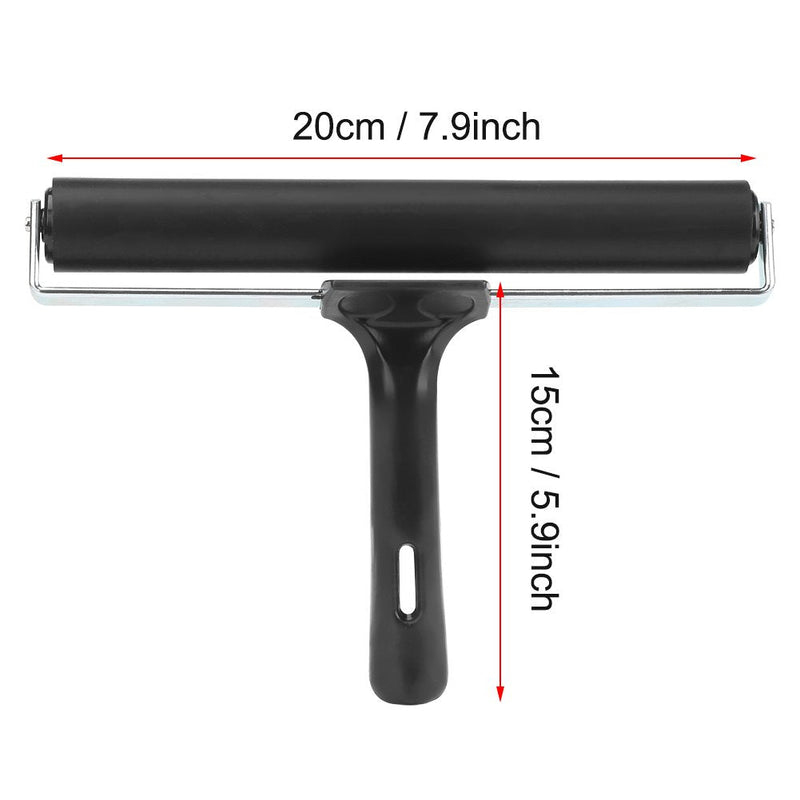 7.8 Inch Soft Rubber Brayer,Rubber Brayer Roller Paint Brush Ink Applicator Art Craft Oil Painting Tool - NewNest Australia