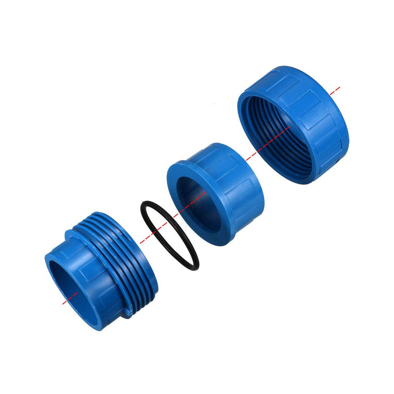 uxcell 40mm X 40mm PVC Pipe Fitting Union Solvent Socket Quick Connector Blue 2pcs - NewNest Australia
