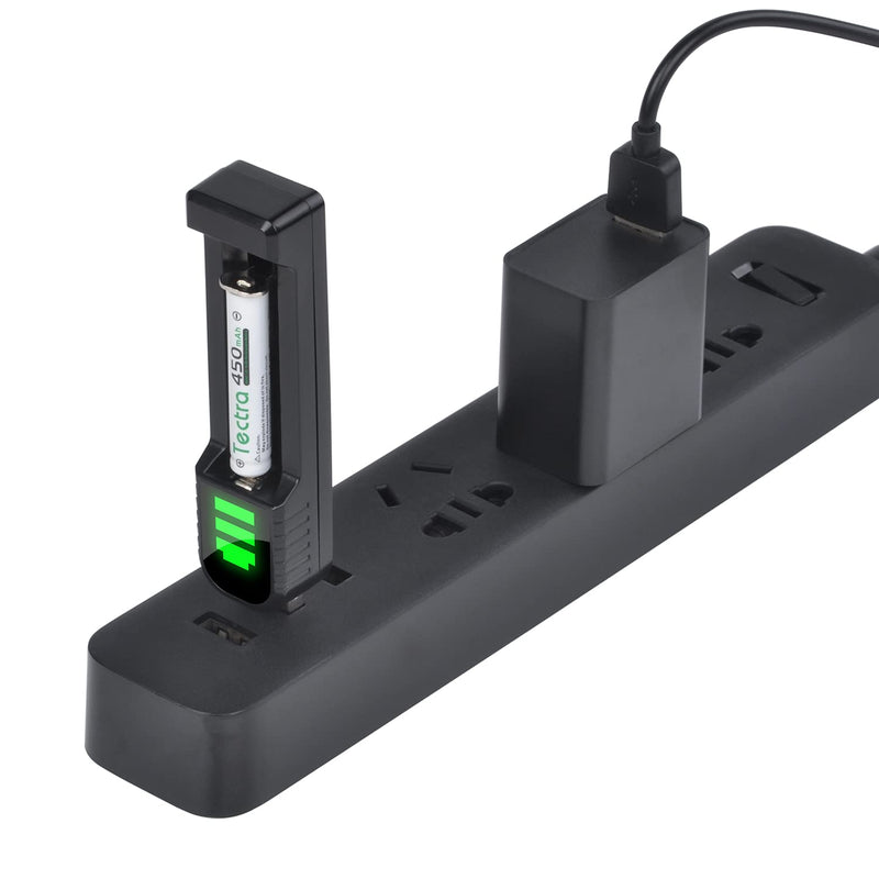 2X AAAA Batteries, Tectra Rechargeable Ni-MH AAAA Batteries + LED USB Charger for Surface Pen, Active Stylus, LED Candle, Flashlight, Portable CD, MP3 Players, Digital Camera and More 2 battery + 1 charger - NewNest Australia