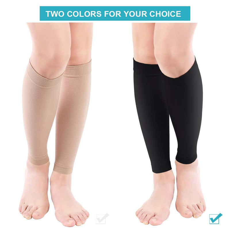 Calf Compression Socks, Footless Compression Calf Sleeves with Medical Gradient Compression, 20-30mmHg Compression Stockings for Shin Splint, Varicose Vein, Edema, Women & Men - NewNest Australia