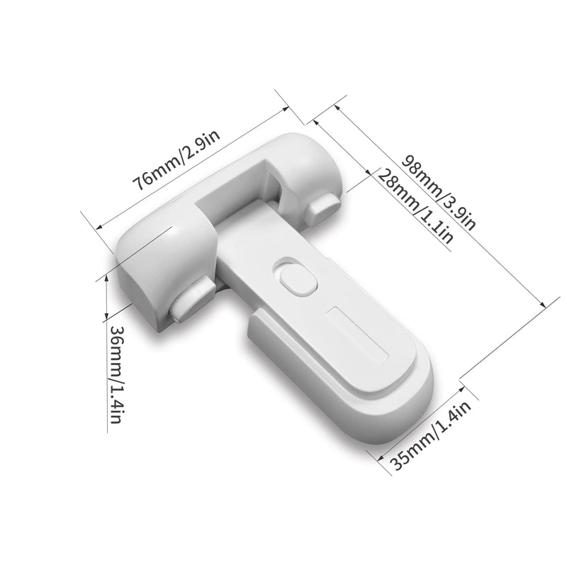 Qinzcp 1 Pack Updated Baby Safety Proof Fridge Latch Lock to Keep Door Closed,Child Proof Refrigerator/Fridge/Freezer Door Lock for Toddlers and Kids,no Tools Need or Drill (White) White-1pcs - NewNest Australia