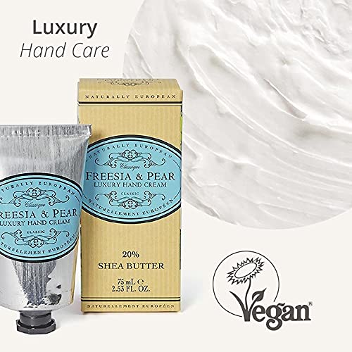 Naturally European Luxury Hand Cream Soothing and Caring - Freesia & Pear 1 x 75ml 75 ml (Pack of 1) - NewNest Australia