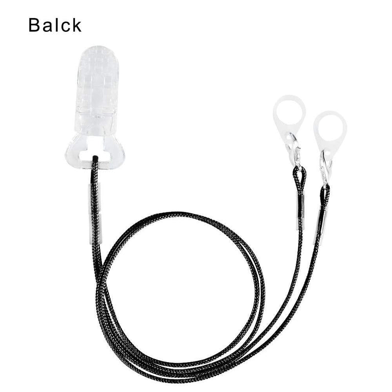 Hearing Aid Clip - Anti-Lost Lanyard Protector BTE Clip Holder for Adults Seniors (Black) Black - NewNest Australia